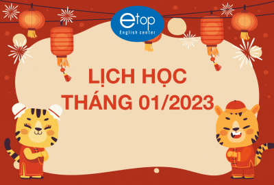 LỊCH HỌC THÁNG 01/2023